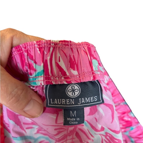 Lauren James floral draw string women’s shorts size M - Picture 3 of 6